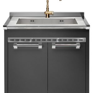 LAVELLO ASCOT UNICA VASCA DA 90 CM COL. NERO BA