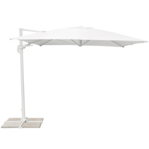 OMBRELLONE GREENWOOD CALIFORNIA 3X3 P.LAT. BASCULANTE BIANCO MANIGL.TELO BIANCO