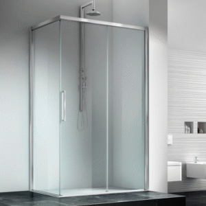 MEGIUS BOX DOCCIA LIVE TOP 120/P1S SX 117-122 1 ANTA SCORREVOLE  ARG. LUCIDO  FUME' SATIN  -  EXPO  DA AGGIUNGERE ID 12427