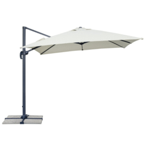 OMBRELLONE GREENWOOD CALIFORNIA 3X3 P.LAT. ANTRACITE MANIGL.TELO ECRU'