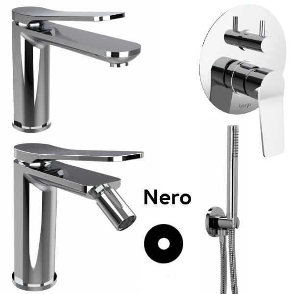 Kit rubinetteria Gio 2 Nero