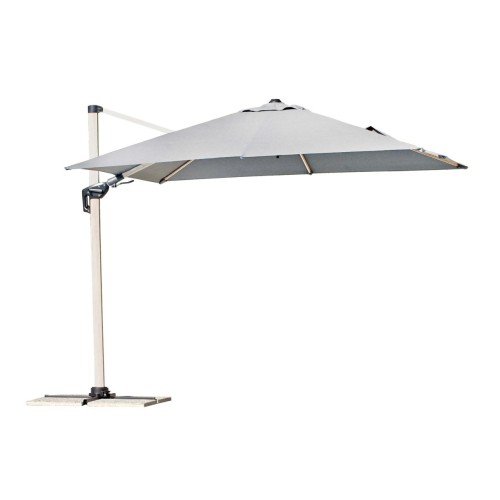 OMBRELLONE GREENWOOD CALIFORNIA 3X3 P.LAT. WOODEN LOOK GRIGIO