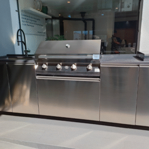 COMPOSIZIONE CUCINA OUTDOOR STEEL GEA 281x70x92,5 cm