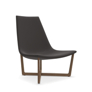 Poltroncina Porro Jade pelle noce canaletto